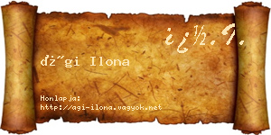 Ági Ilona névjegykártya