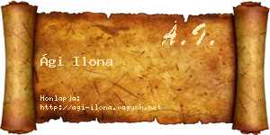 Ági Ilona névjegykártya
