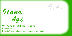 ilona agi business card